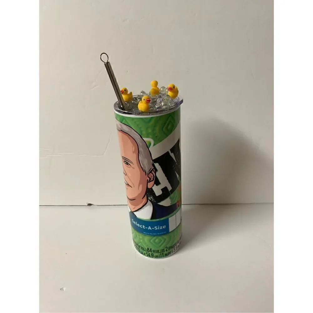 Biden The Quicker F***er upper paper towel handmade 20 oz stainless steel tumble